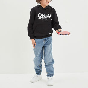 sweat a capuche hoodie droit creeks noir garcon Sweat à capuche hoodie droit Creeks noir garçon