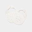 Lot 2 bavoirs &agrave; pressions coton taupe b&eacute;b&eacute;