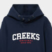 Sweat hoodie oversize 1 poche bleu marine gar&ccedil;on