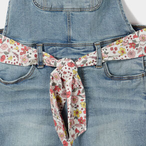 salopette short ceinturee en jean denim double stone fille Salopette short ceinturée en jean denim double stone fille