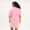 Chemise de nuit courte coton rose femme grande taille