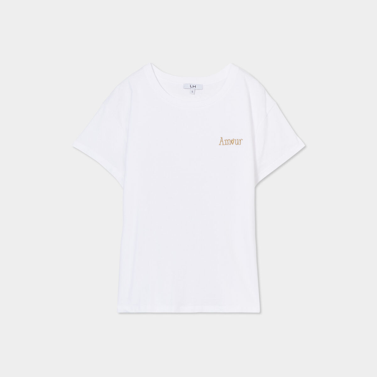 T-shirt manches courtes coton blanc femme