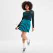 Jupe courte pliss&eacute;e vert &eacute;meraude femme