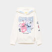 Sweat hoodie droit Stitch ivoire fille