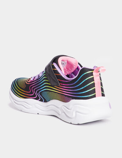 Baskets running lumineuses Skechers noir fille