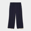 Pantalon large taille &eacute;lastiqu&eacute;e bleu fonc&eacute; femme grande taille