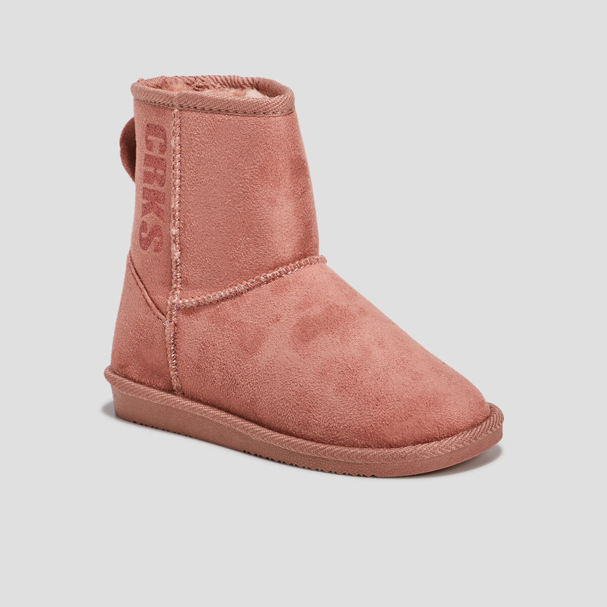 Bottines fourrées Creeks rose fille