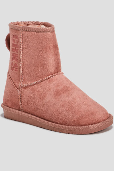 Bottines fourrées Creeks rose fille