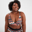 Haut de maillot de bain triangle bleu p&eacute;trole femme grande taille