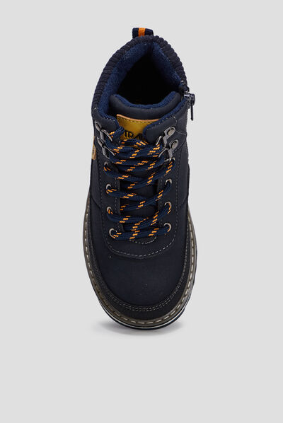 Bottines crantées Trappeur bleu marine garçon