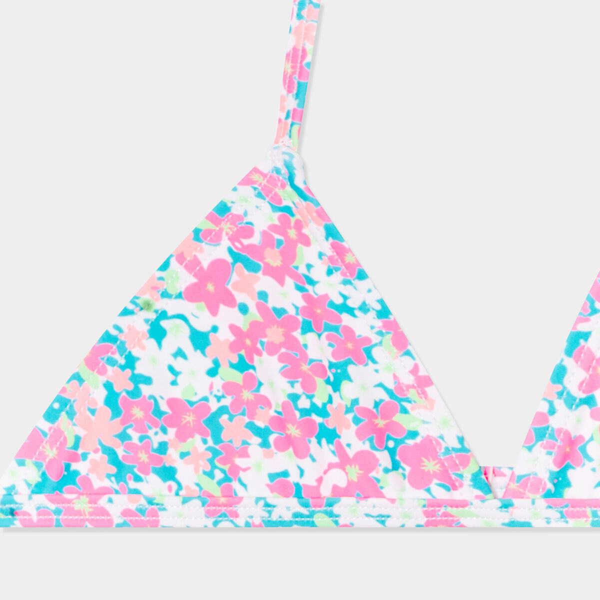 Maillot de bain 2 pièces à bretelles ecru fille