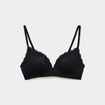 Soutien-gorge triangle micro dentelle noir femme