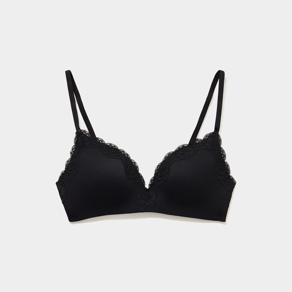 Soutien-gorge triangle micro dentelle noir femme