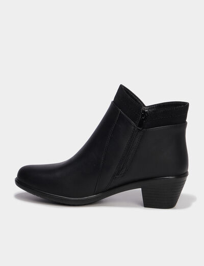 Boots &agrave; talons confort noir femme