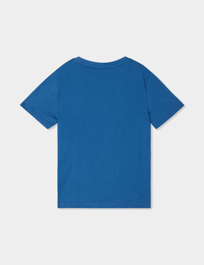 Ensemble pyjama short 2 pièces coton bleu foncé garçon