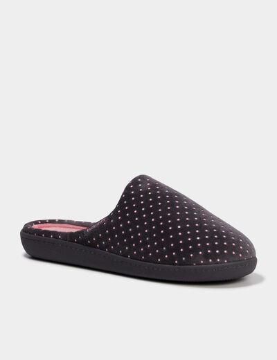 Chaussons mules Isotoner rose femme