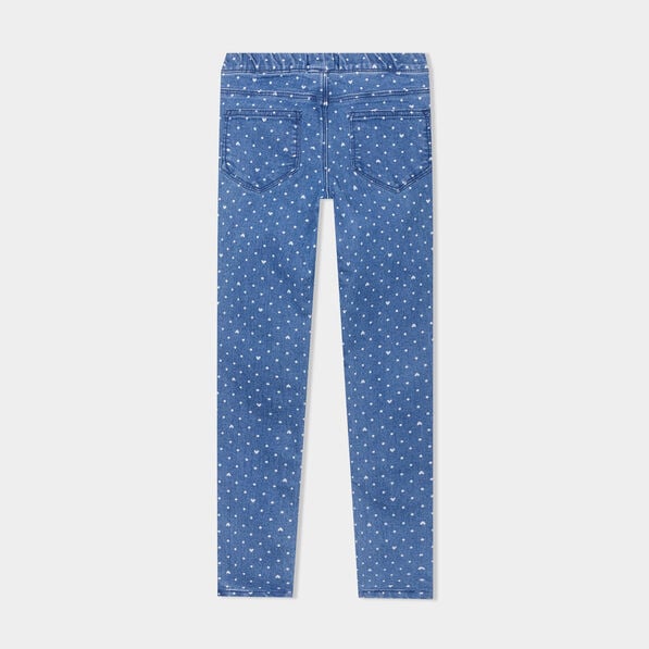 jegging elastique 2 poches denim stone fille Jegging élastiqué 2 poches denim stone fille