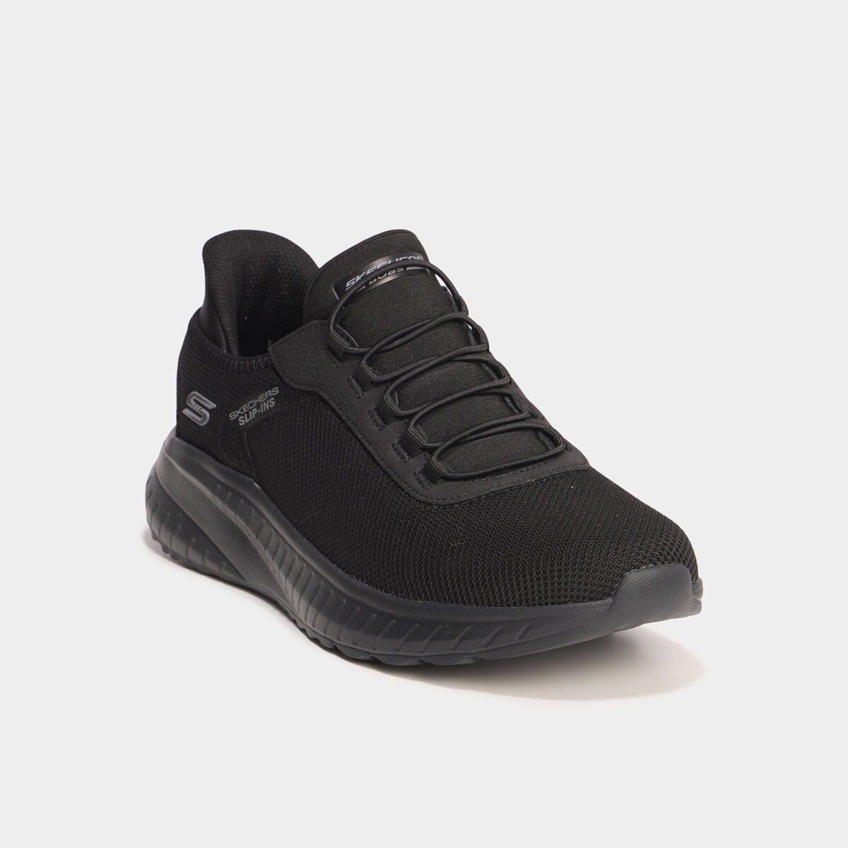 Baskets running à lacets élastiqués noir homme