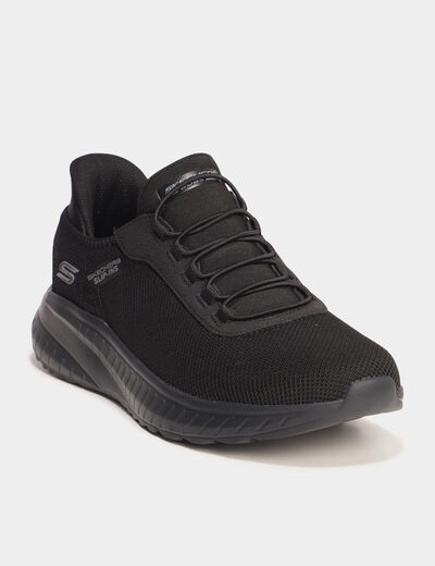Baskets running à lacets élastiqués noir homme