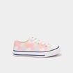 Tennis en toile &agrave; lacets bout renforc&eacute; multicolore fille