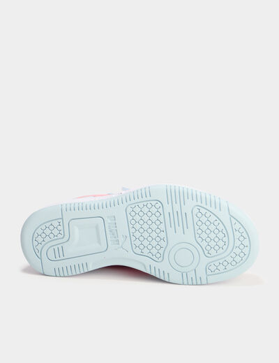 Tennis basses à scratchs Puma vert pastel fille