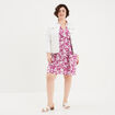 Robe portefeuille manches courtes violet femme grande taille