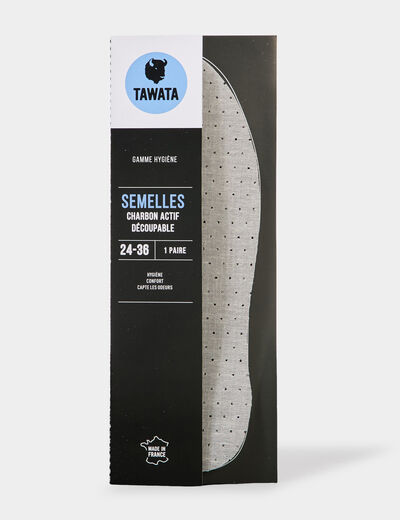 Semelles charbon actif découpable Tawata blanc mixte