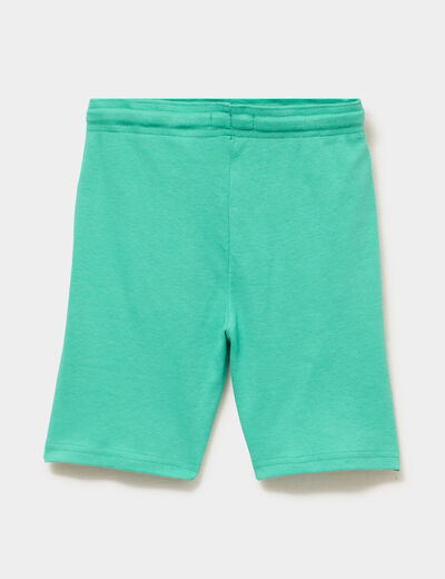 Short jogging droit taille &eacute;lastiqu&eacute;e vert menthe gar&ccedil;on