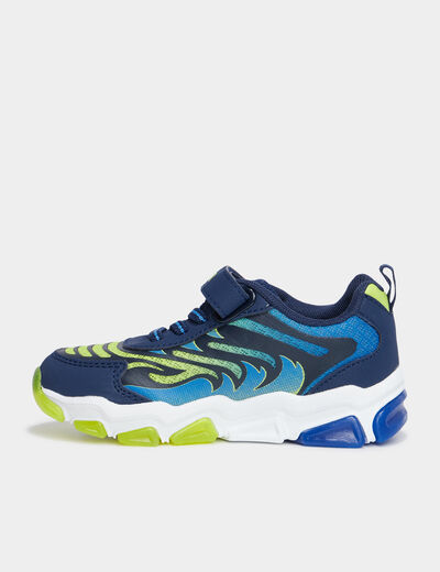 Baskets running lumineuses Liberto bleu garçon