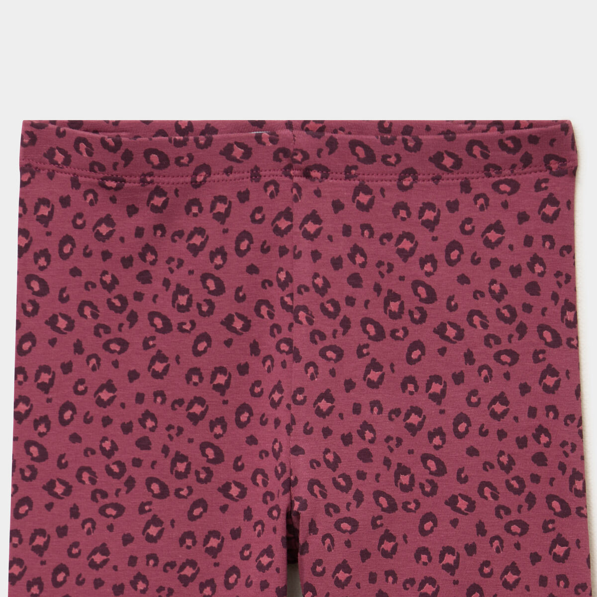 Legging taille &eacute;lastiqu&eacute;e coton bordeaux fille