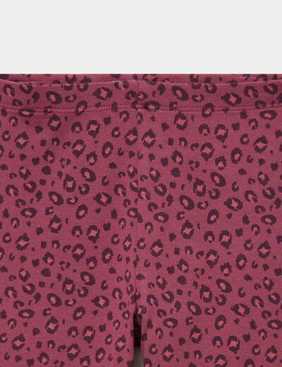 Legging taille &eacute;lastiqu&eacute;e coton bordeaux fille