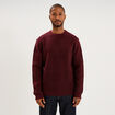 Pull col rond manches longues prune homme