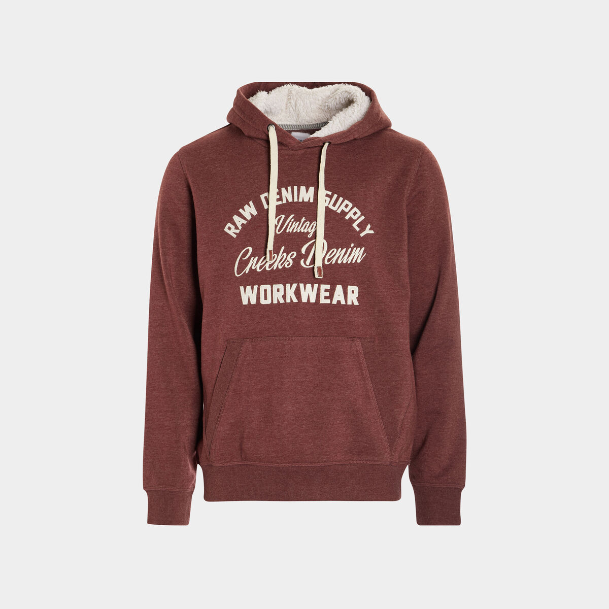 Gilet à capuche hoodie Creeks bordeaux homme