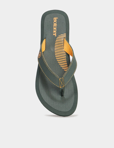 Tongs Isotoner vert homme