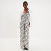 Combinaison pantalon bustier fluide blanc femme