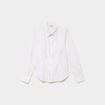 Chemise cintr&eacute;e manches longues blanc femme