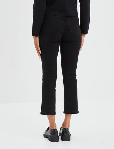 Jeans droit boutonné Liberto denim noir femme