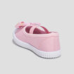 Babies toile avec noeuds bout renforc&eacute; rose fille