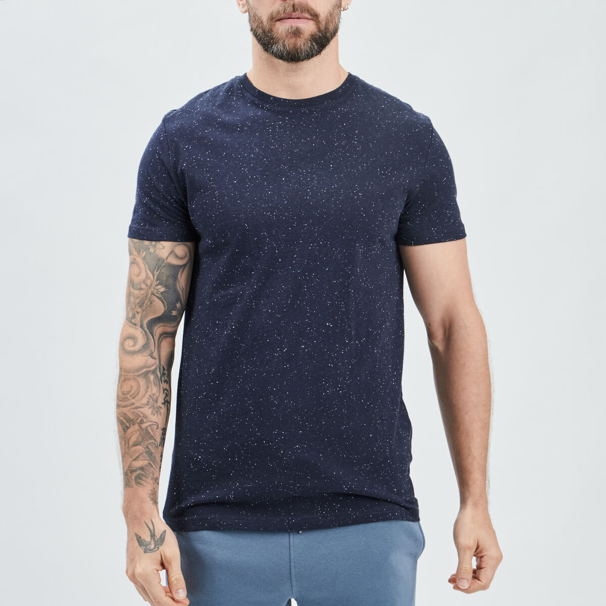 T-shirt manches courtes bleu marine homme