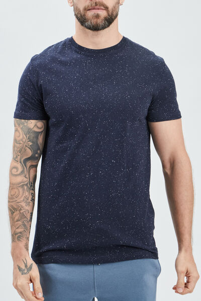 T-shirt manches courtes bleu marine homme