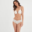 Boxer en dentelle ivoire femme