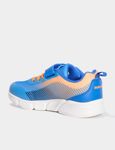 Baskets running à scratchs bleu garçon