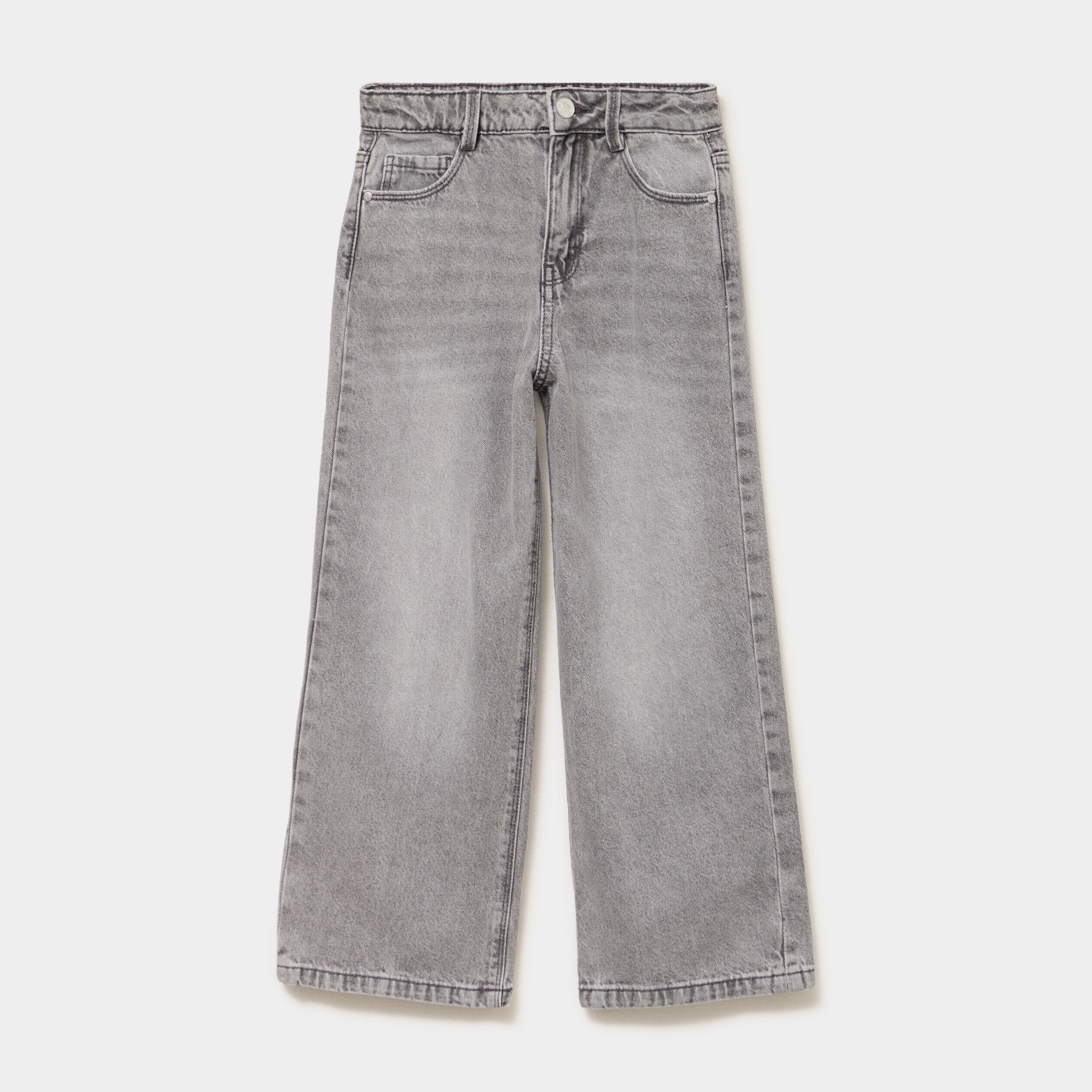 Jean large taille ajustable coton denim gris fille CREEKS
