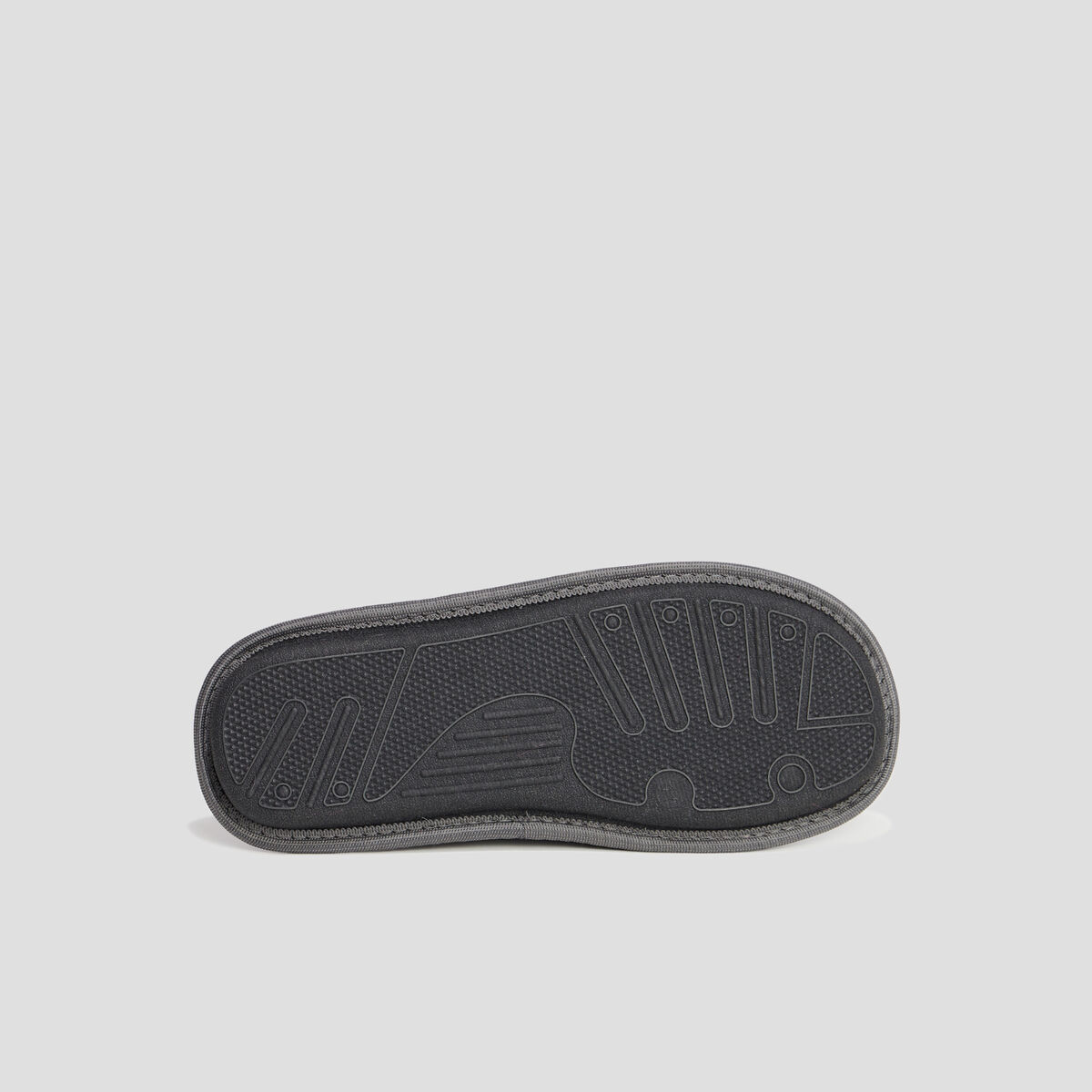 Chaussons mules intérieur fourré gris homme