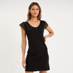 Chemise de nuit manches courtes dentelle noir femme