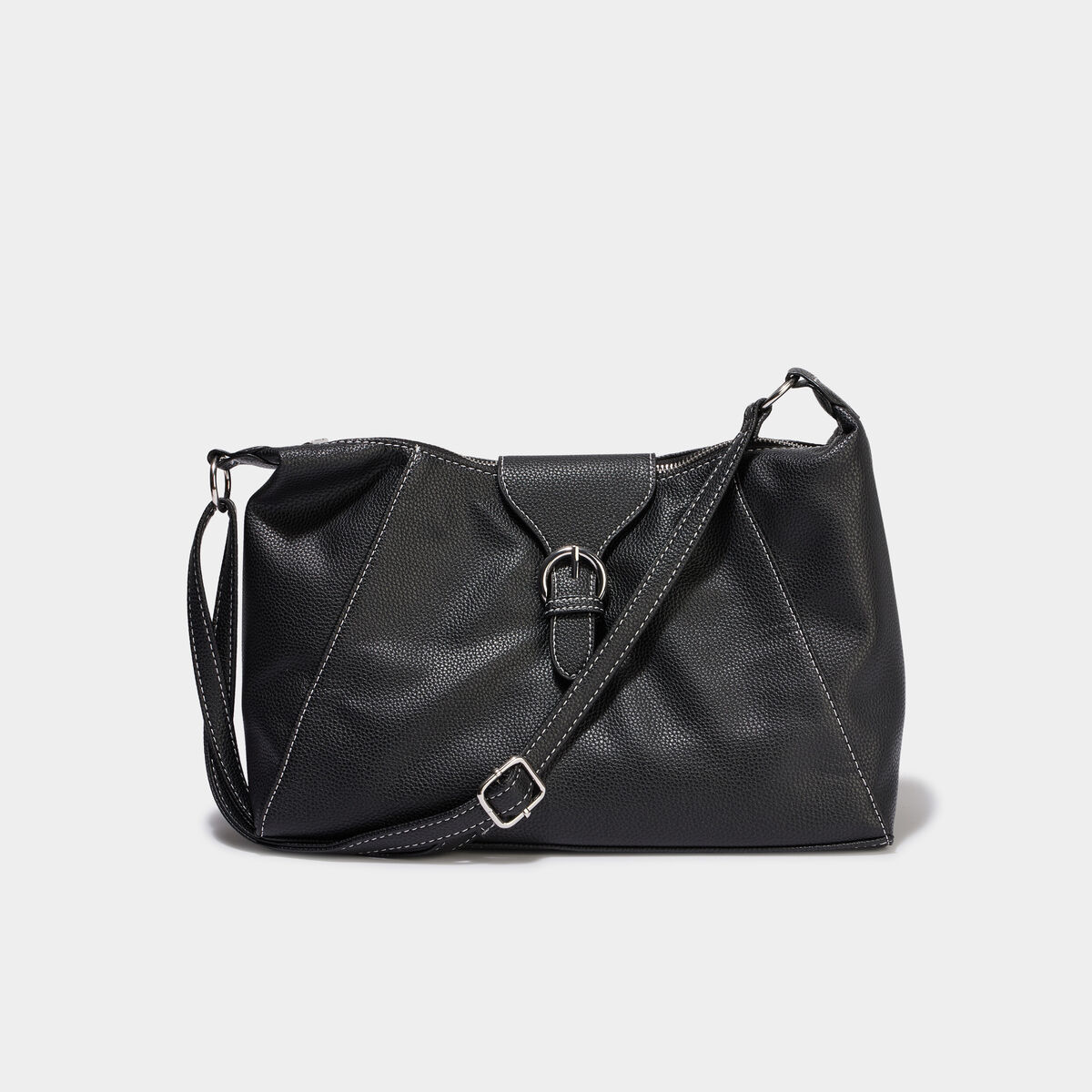Sac port&eacute;-&eacute;paule rectangulaire noir femme