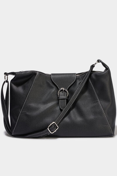 Sac port&eacute;-&eacute;paule rectangulaire noir femme
