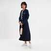Veste en jean ajust&eacute;e boutonn&eacute;e denim brut femme
