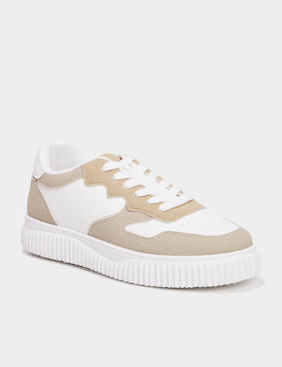 Tennis basses à lacets Creeks sable femme