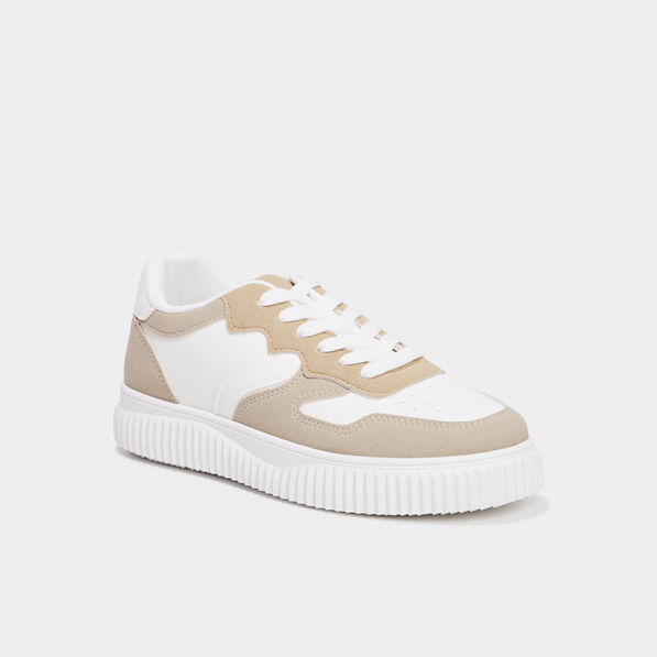 tennis basses a lacets creeks sable femme Tennis basses à lacets Creeks sable femme